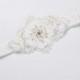 Garter , wedding garter , Beaded lace flower garter - Doriane