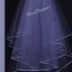 Bridal Veil,Wedding Veil,2 tier Waist Length  25"30"  Communion Veil,Hennight veil .Ribbon edge with detachable comb & Loops .