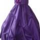 Flower Girl Dress - Purple EGGPLANT Pick-up Skirt Dress - Easter, Junior Bridesmaid, Wedding - From Toddler to Teen (FGPS1C)