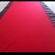 Custom Made Aisle Runner Two Colors Red Gabardine and Black Satin Accents 50 feet Long