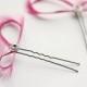 Hot Pink Hair Accessories - Feather Fascinators - Bridesmaids Gift - Hot Pink Wedding - Bridal Pins - Modern Minimalist Wedding