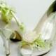 Ivory  Rose Fairytale  High Heels Wedding Shoes -  Faerie tale Princess Bride's Shoes