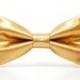 Gold satin Bow Tie for Boys, Toddlers, Baby - Pre-tied bowtie - ring bearer, wedding day, photo prop, church, party, holiday