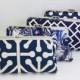 Navy Wedding Purse / Bridesmaid Clutches / Design Your Own for Wedding Bridal Party Gifts - Set of 9