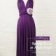 Bridesmaid Dress Infinity Dress Royal Purple Floor Length Wrap Convertible Dress Wedding Dress