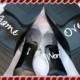 Wedding Shoe Decals - I Won, Game Over - Free Shipping
