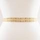 ANDI - Gold Beaded Bridal Sash, Wedding Belt