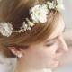 white rose hairpiece