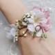 pink bridal bracelet