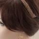 Rose gold bridal headband -Vintage inspired rose gold art deco crystal bridal headband-Tiara headpiece-Wedding jewelry