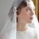 Ivory Wedding veil Juliet cap style, Art Deco Veil, Ivory cap veil, Bridal veil, 1930s veil, UK