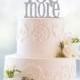Glitter Love You More Cake Topper – Custom Wedding Cake Topper Available in 17 Glitter Options