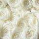 Wholesale Ivory Flower Rosette Bridal Flower Applique Rolled Rosette Flower Set of 25 DIY bridal bouquet