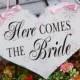 HERE comes the BRIDE- Wedding Signs STENCILS- Several Sizes Available-  Create your own Wedding Signs!