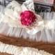 VINTAGE KISS Garter set  Lollie Couture Bridal Collection sparkle rhinestones ivory bride LOVE
