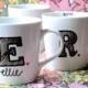 Monogrammed Coffee Mug- Initial and Name- Bridesmaid Gift, Wedding, Birthday Custom, Personalized