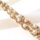 Crystal Pearl Weave Bridal Belt Sash in GOLD - Satin Ribbon - White Ivory - Rhinestone Pearl - Wedding Dress Belt - Extra Long