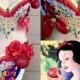 Snow White Rave Bra with Headband  - Mayrafabuleux Original Design