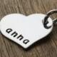 Custom Pendant, Custom Heart Charm, Hand Stamped Pendant, Personalized Names, Heart Charm, Bracelet Charm, Necklace Charm, Add on to Jewelry