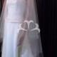 Wedding Veil Elegant Drop Veil Waltz Length Cut Edge pick your color DV30X55CE