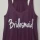 Bridesmaid Tank Top. American Apparel. Women's clothing. Bridal Top. Just Married Tanks. Wife Top. Bachelorette Party Tanks. Bridesmaid top.