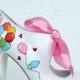 Rainbow Balloons - Handpainted Bridal Shoes - Customized Wedding Shoes