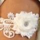 Bridal Garter, Keepsake Garter, Wedding Garter, Garter Belt, Vintage Inspired Ivory Bridal Lace, Pearls and Rhinestones