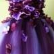 Flower Girl Dress, Tutu Dress, Photo Prop, in Purple and Lavender, Flower Top, Tutu Dress