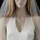 Wedding veil -30 inch Waist length bridal veil with delicate finished edge