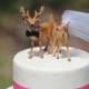 Deer Wedding Cake Topper - Mr & Mrs Deer - Bride and Groom - Rustic Country Chic Wedding