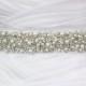 Best Seller - MONACO - 1 1/2" Swarovski Pearls Encrusted Bridal Sash, Wedding Beaded Sash Belts