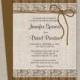 Rustic Couples Shower Invitation With Burlap And Lace, DIY Printable Rustic Wedding Shower Invitations, Burlap Bridal Shower Invites