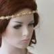 Wedding headband,  Bridal Headband,  Bridal Hair Accessory,  Gold  Rhinestone and Pearl  Headband, Wedding hair Accessory