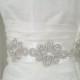 Elegant Rhinestone Diagonal Beaded Wedding Dress Sash Belt