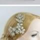 Bridal Flower Headpiece Flower Hair Accessories Bridal Headpiece Wedding Hair Comb Wedding Hair Accessories Crystal Pearl GAEA GRAND