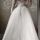 Lace Wedding Dress.Long Sleeves Wedding Dress.Sheer Back Wedding Dress. Tule And Lace Wedding Dress.elegant Wedding Dress