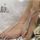 Rhinestone barefoot sandals, GLAMOROUS rhinestone barefoot sandals,, crystal bridal barefoot sandals