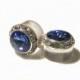 3/4 5/8 9/16 1/2 7/16 Silver Sapphire PLUGS 1 PAIR Made With Swarovski Elements Wedding Bridal Bridesmaid Special Occasion Costume Jewelry