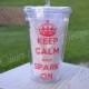 READY TO SHIP - Keep Calm and Spark On - Personalized Acrylic Tumblers - Birthdays, Weddings, etc.