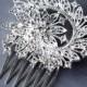 SALE Rhinestone Bridal Hair Comb Accessory Wedding Jewelry Crystal Flower Side Tiara CM012Lx