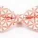 Coral Patterned Bow Tie for all ages - Pre-tied bowtie - ring bearer, wedding day, photo prop, church or special occasion