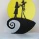 Wedding Cake Topper -The Nightmare Before Christmas Jack and Sally with moon