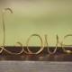 Gold Wire Love wedding Cake Toppers - Decoration - Beach wedding - Bridal Shower - Bride and Groom - Rustic Country Chic Wedding