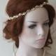 Bridal Rhinestone and Pearl headband, Wedding Headband, Gold Bridal Hair Accessory, Wedding Accessory