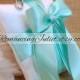 Pet Ring Bearer Pillow...Made in your custom wedding colors...shown in white /aqua