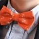 Bow Tie for boys in Orange Anchors - clip on - Ring Bearer Attire
