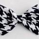 Boys Bow Tie Black White Geometric, Newborn, Baby, Child, Little Boy, Great for Special Occasion Wedding or Photo Prop