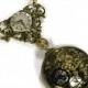 Steampunk Jewelry Necklace Vintage GERMAN 1800s OPTICAL LENS Gears Victorian Handmade Steam Punk Wedding - Steampunk Jewelry by edmdesigns