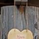 Rustic Here Comes The Bride Sign - Ring Bearer - Painted Wood Sign - Rustic Wedding - Shabby Chic Wedding
