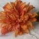 Fall Dahlia Silk Flower Stems DIY Bridal craft supplies accessories rust orange Wedding bouquet wholesale supply high quality Decoration